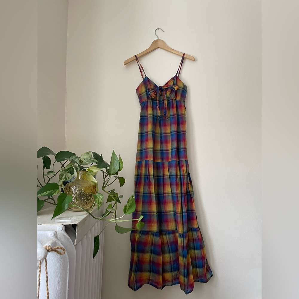 Vintage Gap plaid maxi dress